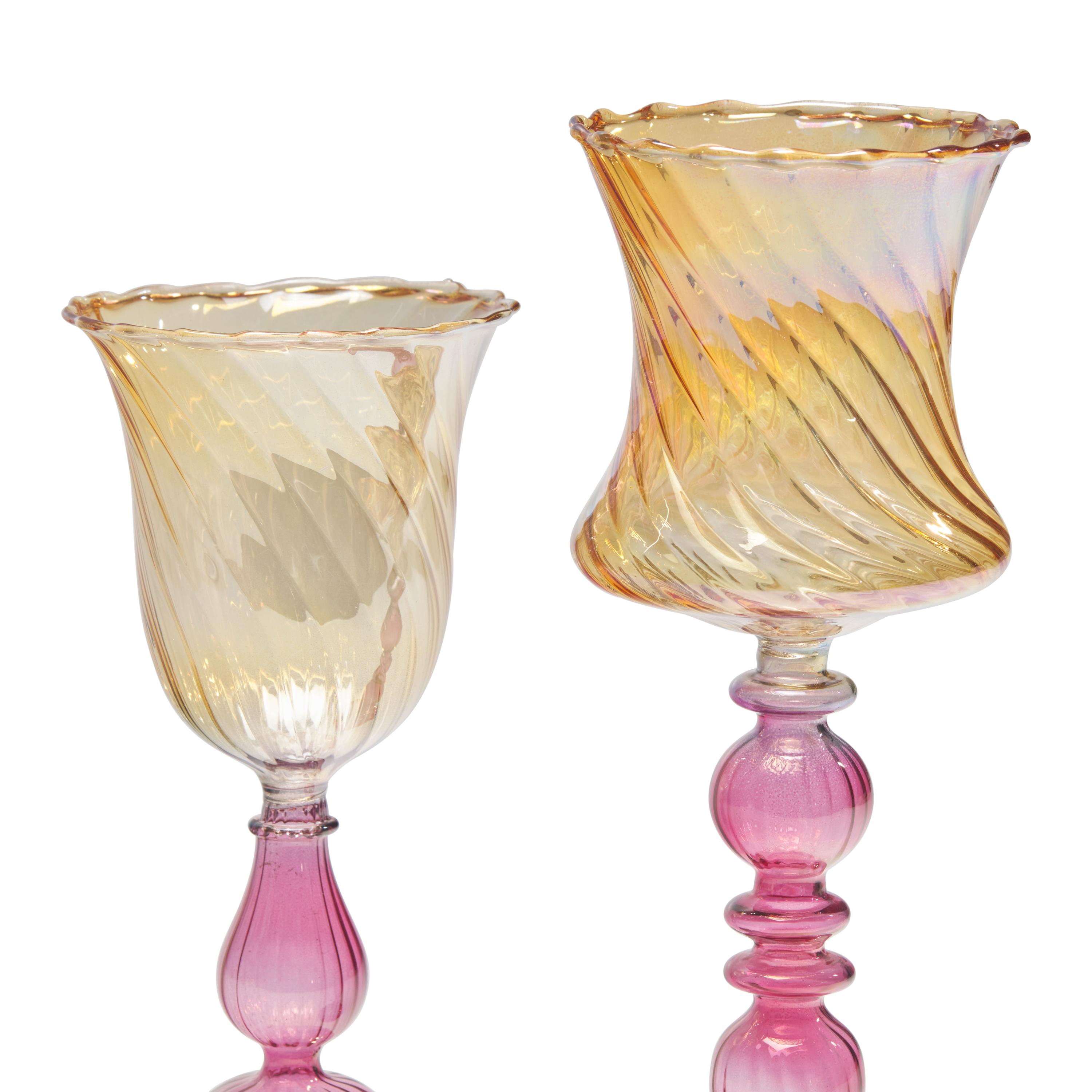 A Set of Vietri Venetian Glass Stemware Service