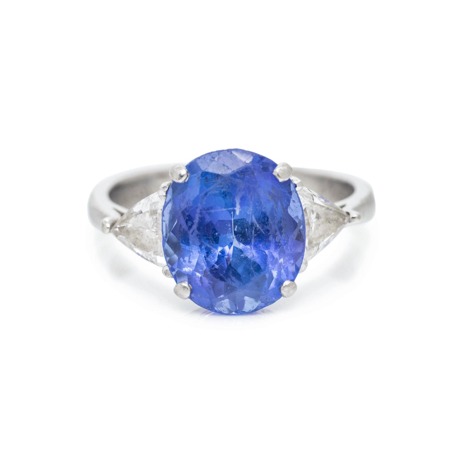 TANZANITE AND DIAMOND RING