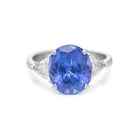TANZANITE AND DIAMOND RING