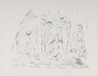 Paul Cézanne (French, 1839-1906 — Les baigneurs (petit planche) , ca. 1897