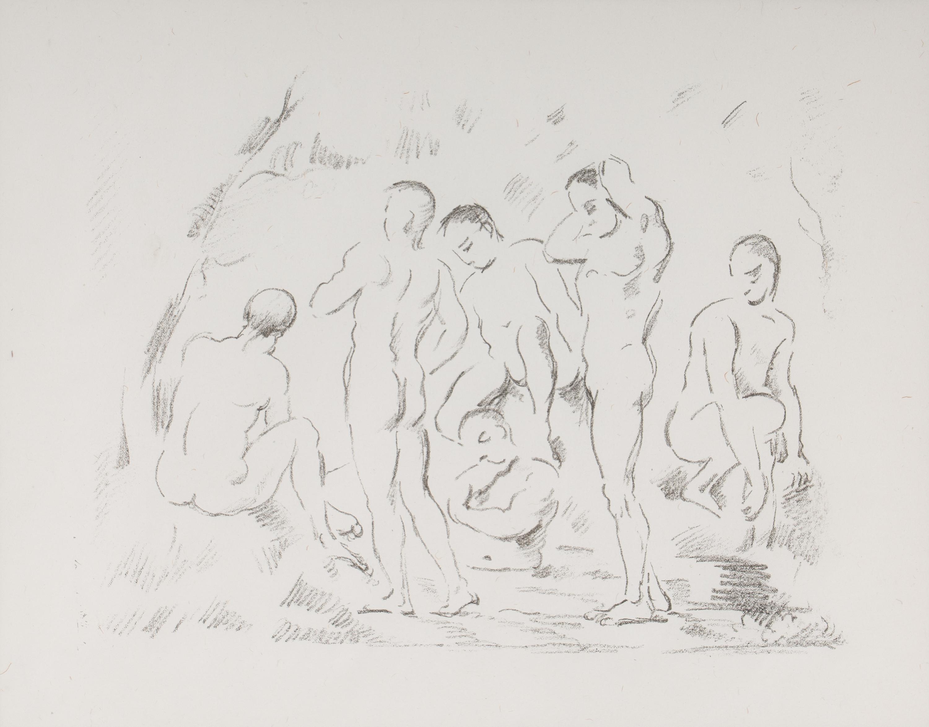 Paul Cézanne (French, 1839-1906 — Les baigneurs (petit planche) , ca. 1897