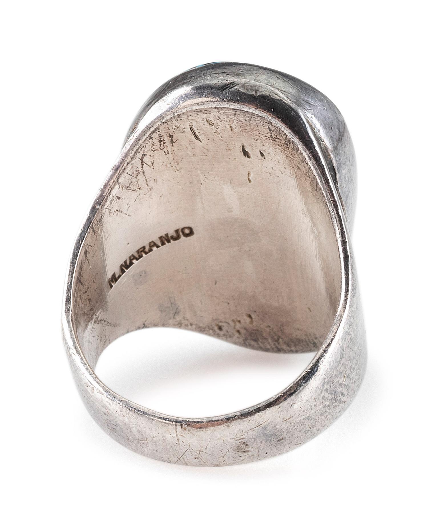 Silver and Lander Turquoise Ring