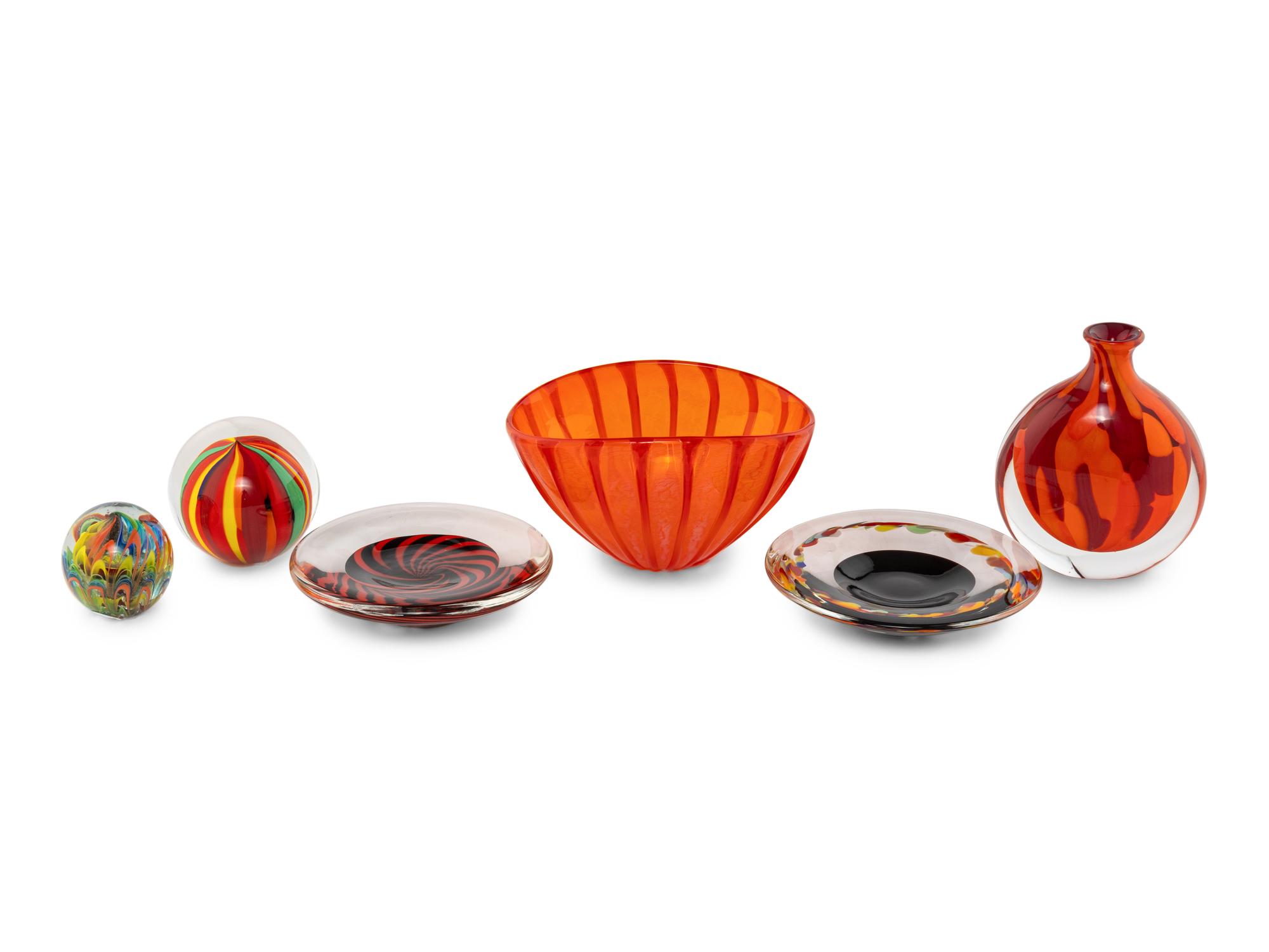 Five Seguso Viro Glass Articles