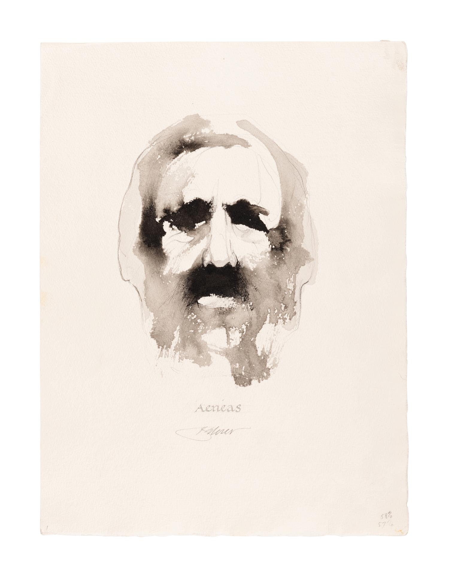 [MOSER, Barry, illustrator]. VIRGIL MARO, Publius. 9 original pen & ink with wash and pencil drawings for Allen Mandelbaum’s translation of Virgil’s Aeneid , published 1981. [ca 1980]. Each 390 x 285 mm. Each signed and dated by Moser, and with his calligraphic captions (as they appear in published edition) and annotations for the printer. Accompanied by 32 small ink rough sketches for the work, each 226 x 117 mm. With numerous captions and annotations including book and verse references.