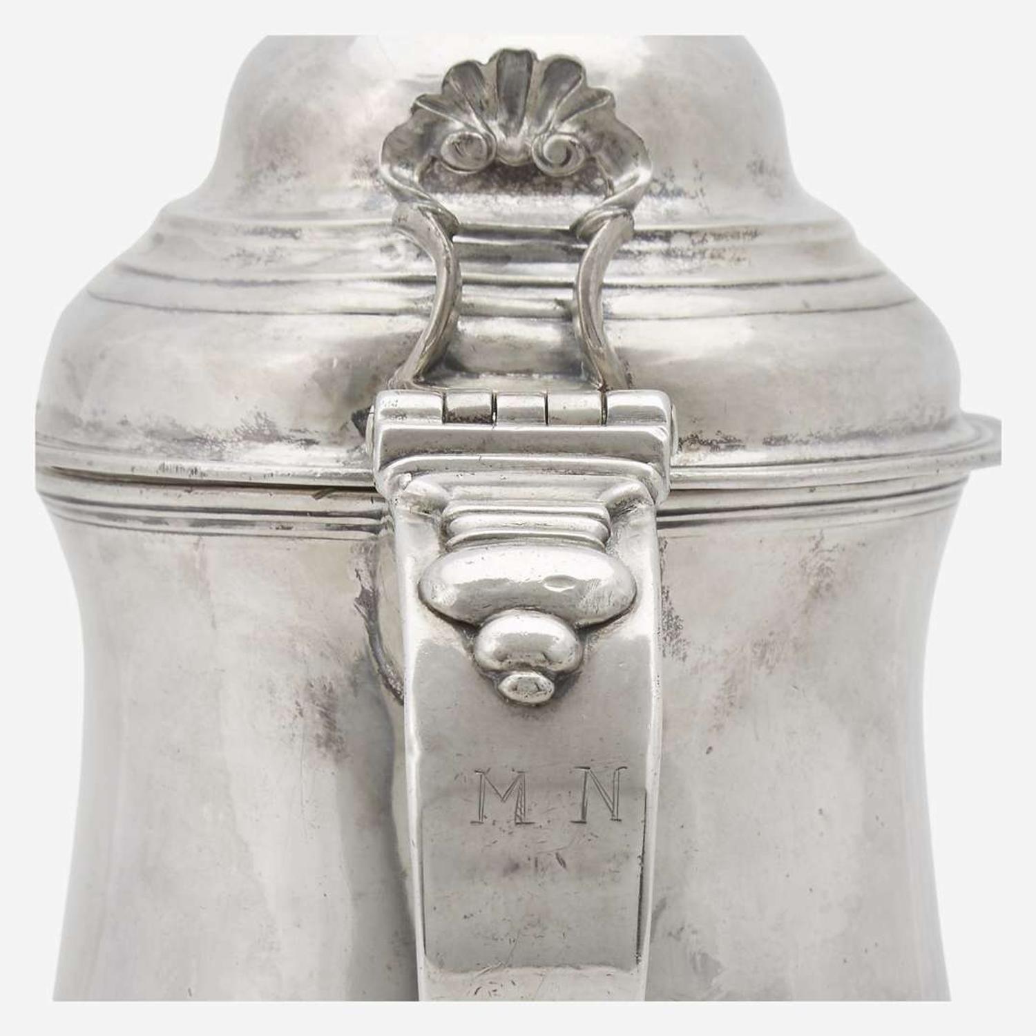 A silver covered tankard Ephraim Brasher (1744-1828), New York, NY, circa 1780