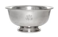 An American Silver "Revere" Bowl, Preisner Silver Co., Wallingford, CT, 20th Century, of typical form, the deep circular bowl with a fl
