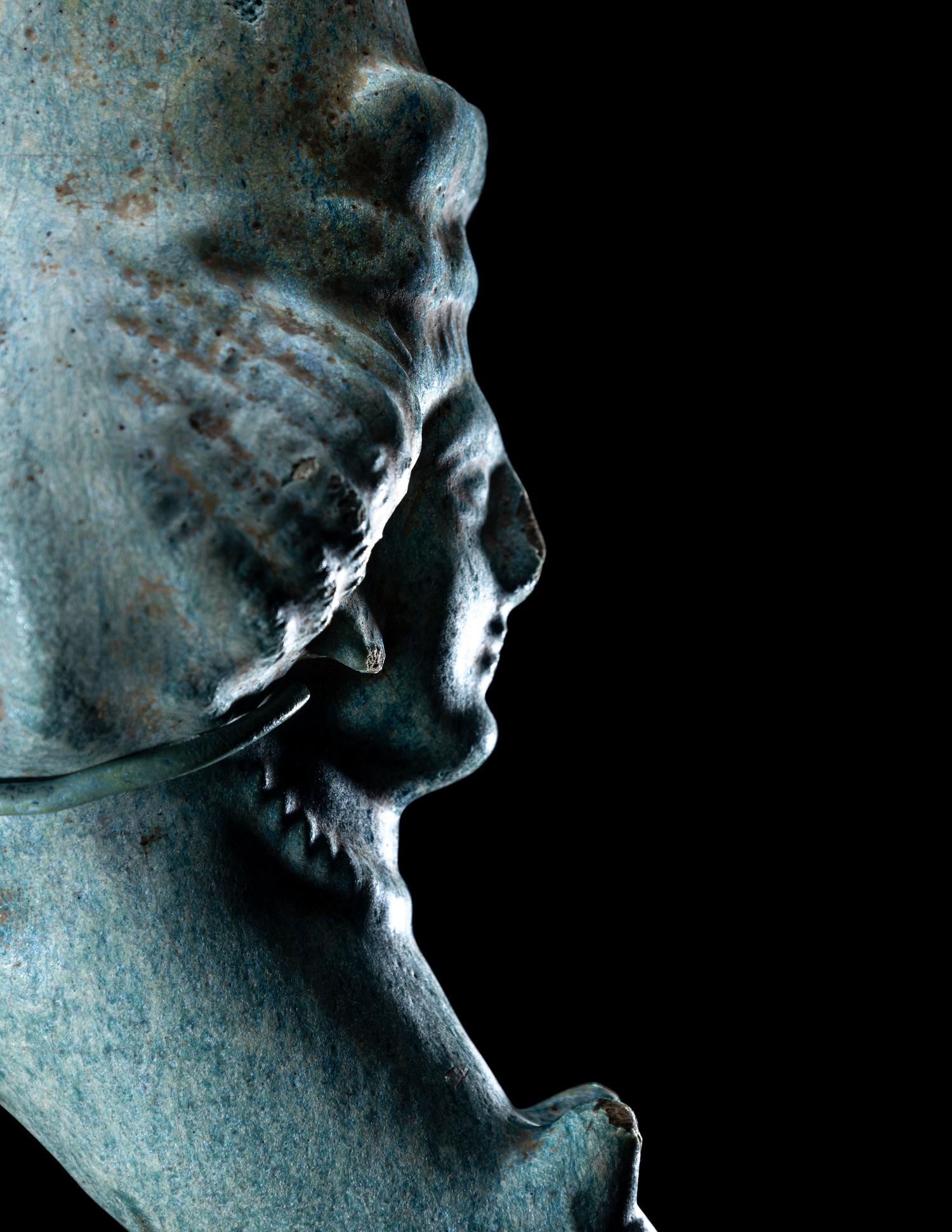 A Parthian or Sasanian Turquoise-Glazed Rhyton