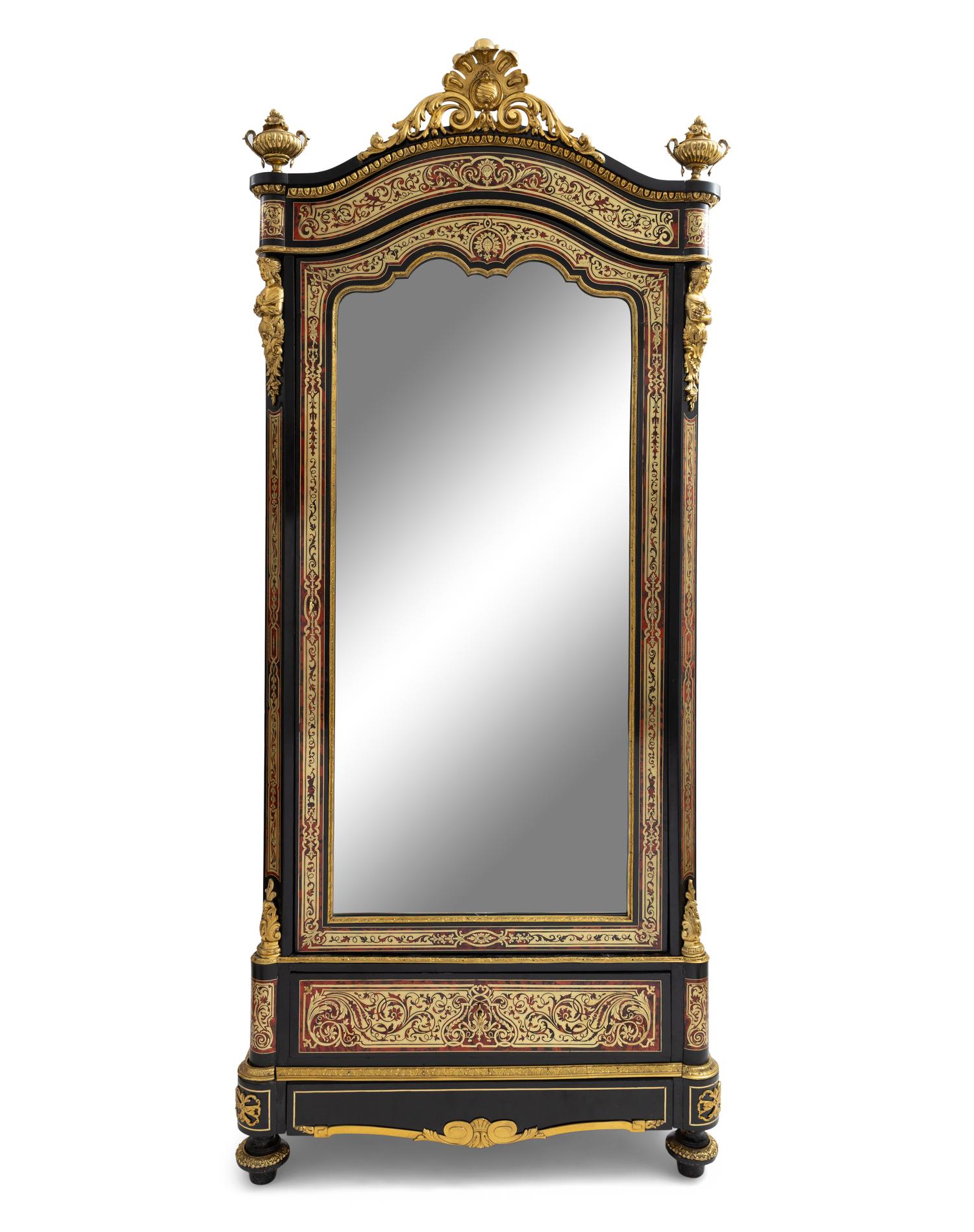 A Napoleon III Boulle Marquetry and Gilt-Bronze Mounted Armoire