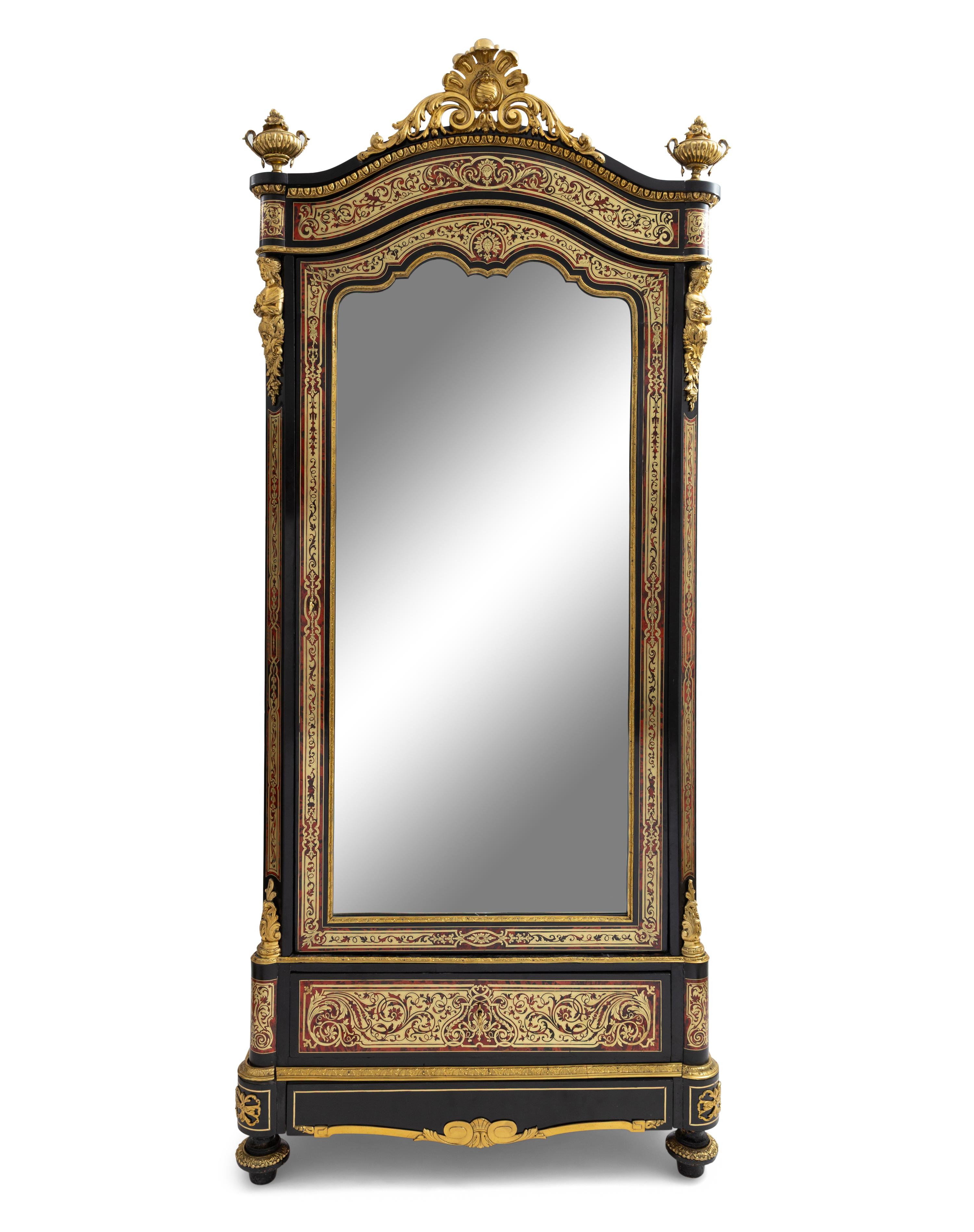 A Napoleon III Boulle Marquetry and Gilt-Bronze Mounted Armoire
