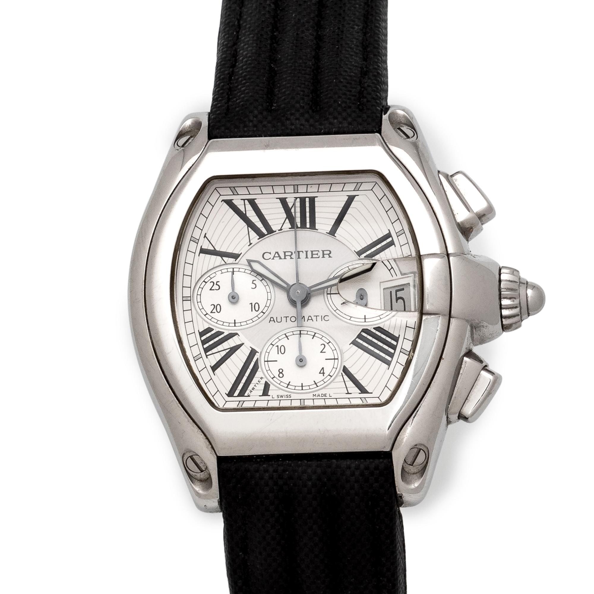 Cartier, Stainless Steel Ref. 2618 'Roadster' Chronograph Wristwatch