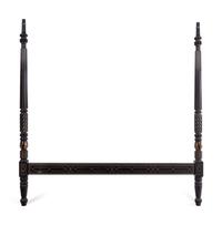 A Regency Style Black-Painted Canopy Bed