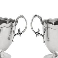 A Mexican Silver Creamer and Sugar Set