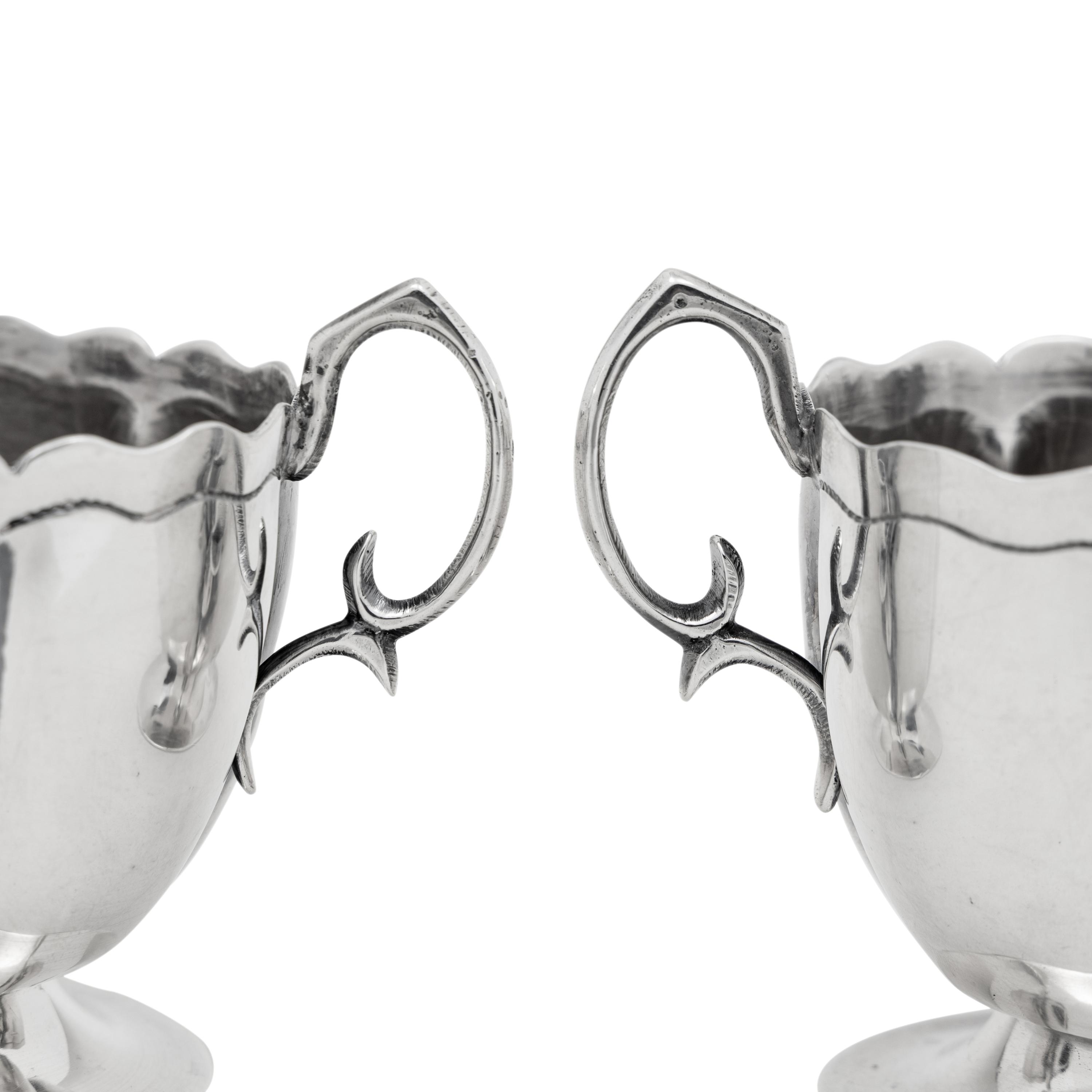 A Mexican Silver Creamer and Sugar Set