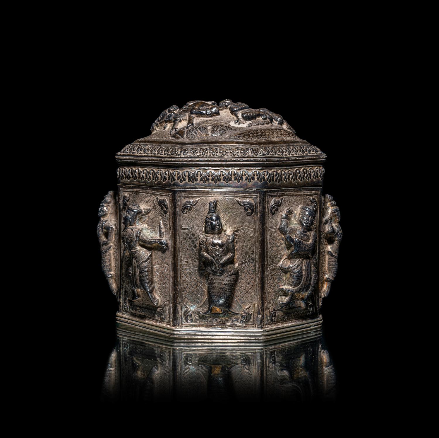 Two Burmese Silver Bowls
