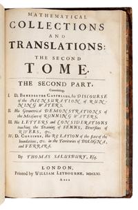 GALILEI, Galileo (1564-1642) and Thomas SALUSBURY (c.1625-c.1665, editor and translator). Mathematical Collections and Translations ... The Systeme of the World: in four dialogues. London: Printed by William Leybourn, 1661.