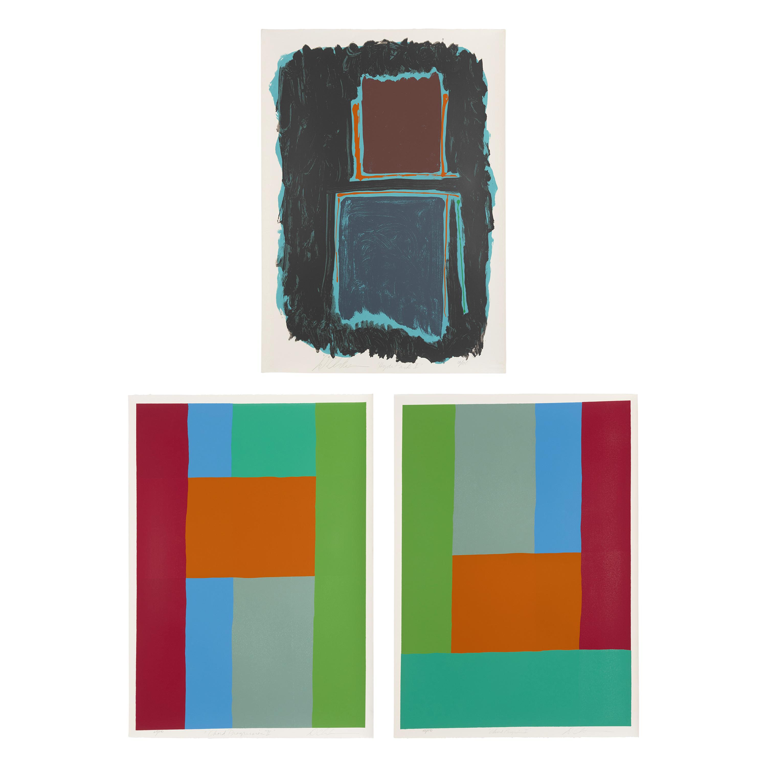 Dan Christensen (American, 1942–2007) — Chord Progression I, Chord Progression II, and Hyde Park II (three works)