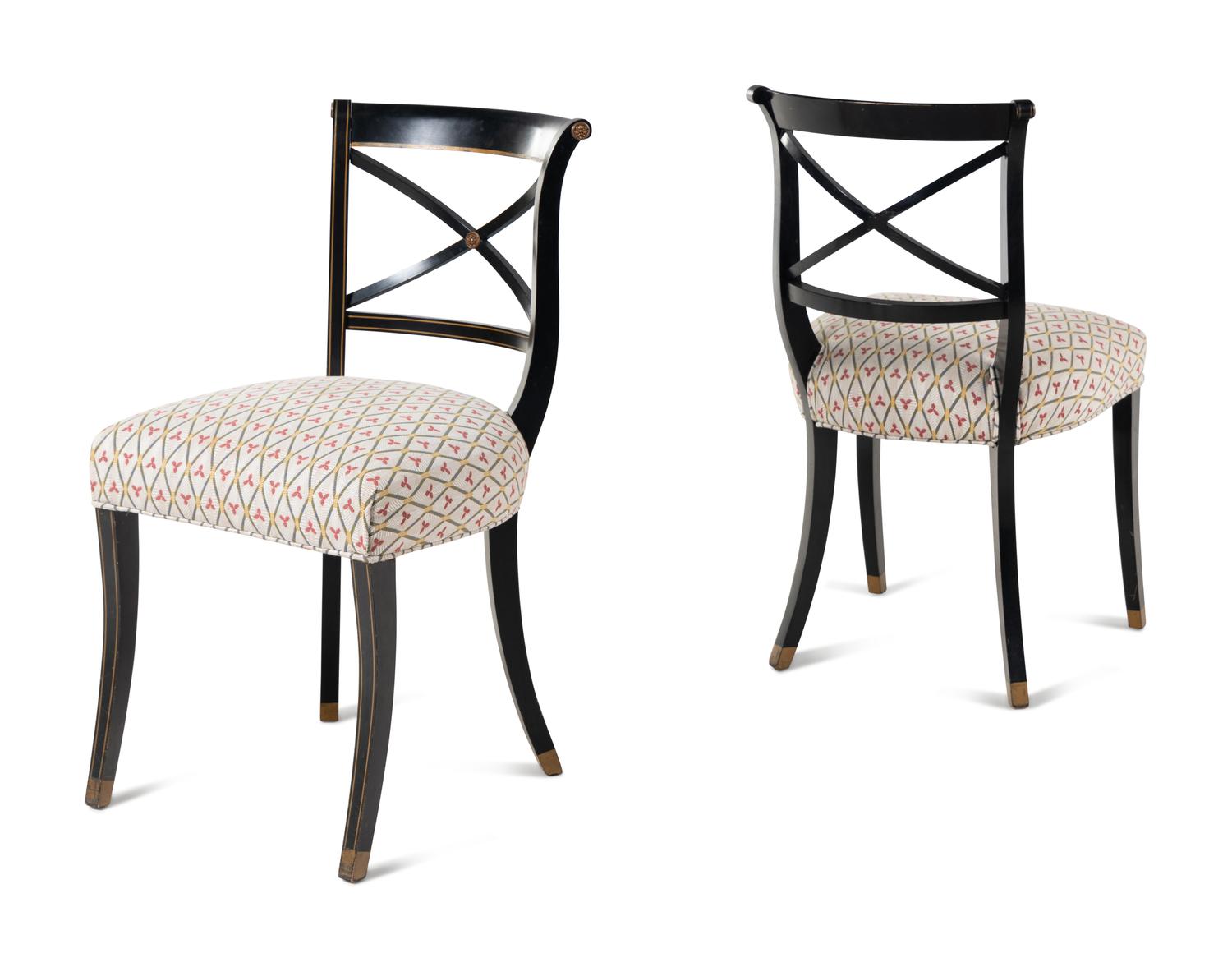 A Set of Six Regency Style Dining Chairs