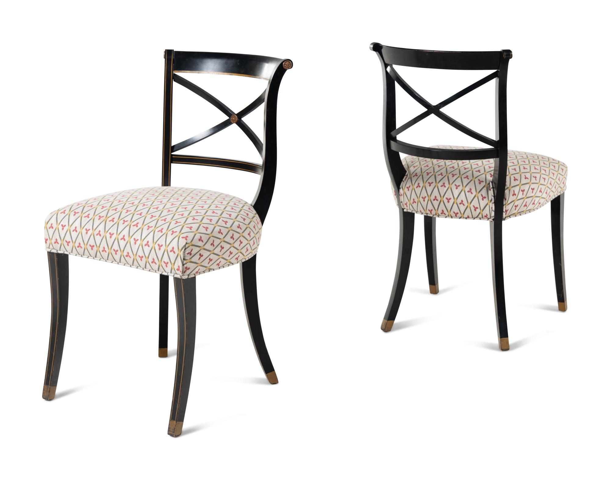 A Set of Six Regency Style Dining Chairs