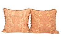 A Pair of Throw Pillows with Fortuny Upholstery