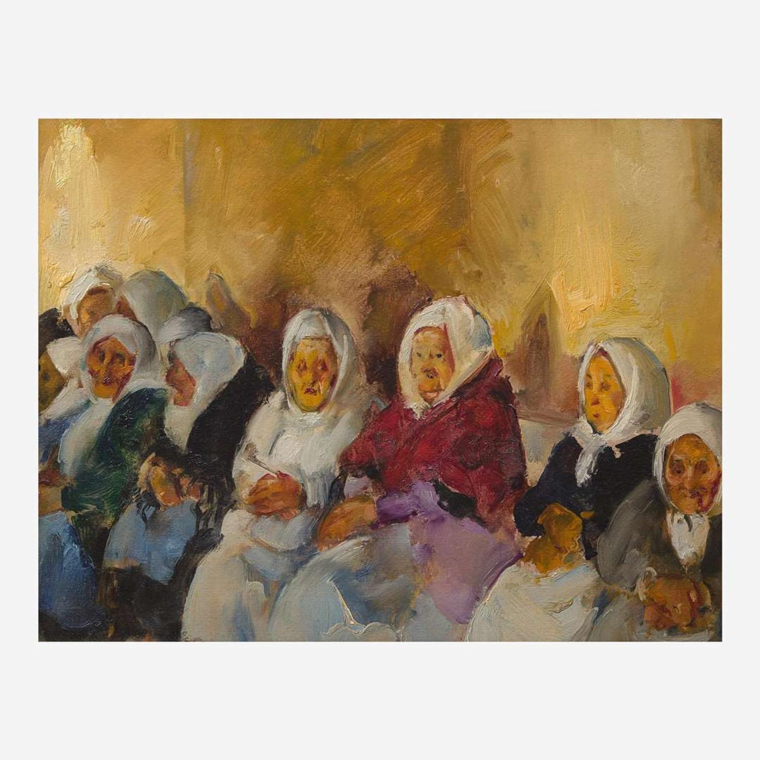 Martha Walter (American, 1875-1976) The Gossips, Brittany