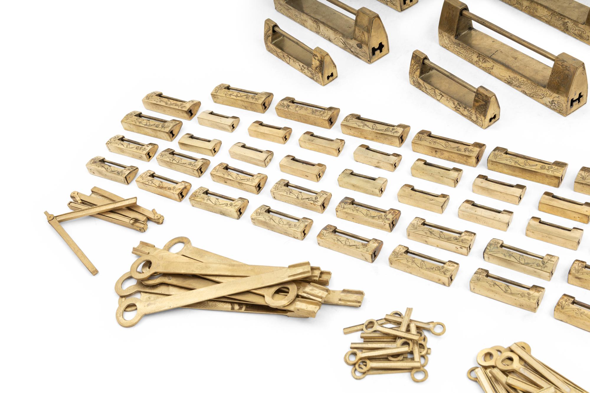 A Group of Chinese Brass Locks