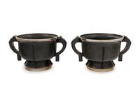 A Pair of Japanese Cloisonné Enamel Vessels