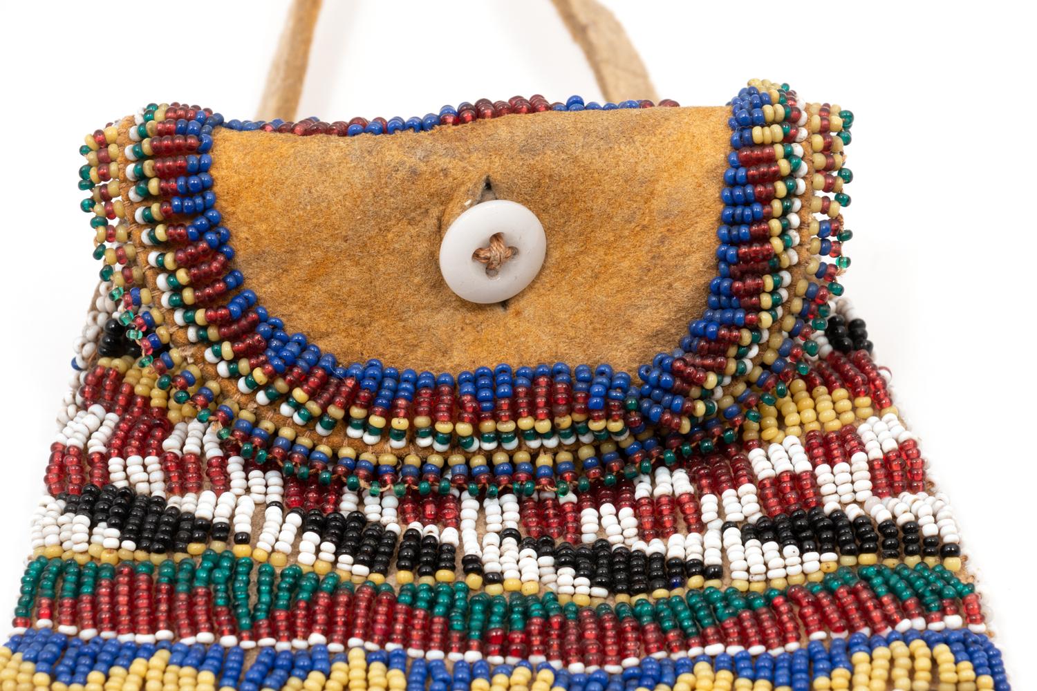 Apache Beaded Hide Strike-a-Light Bag