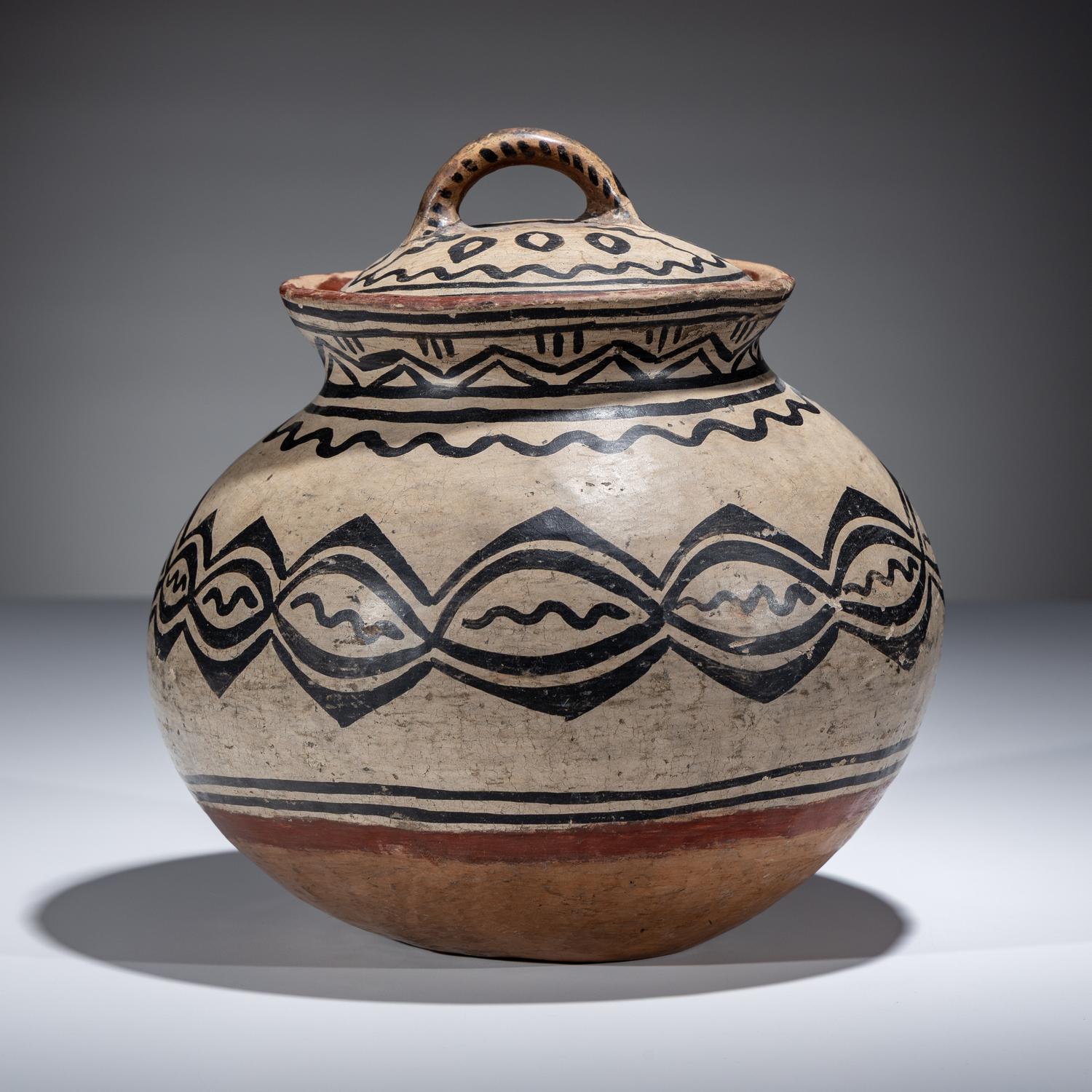 Tesuque Lidded Pottery Jar