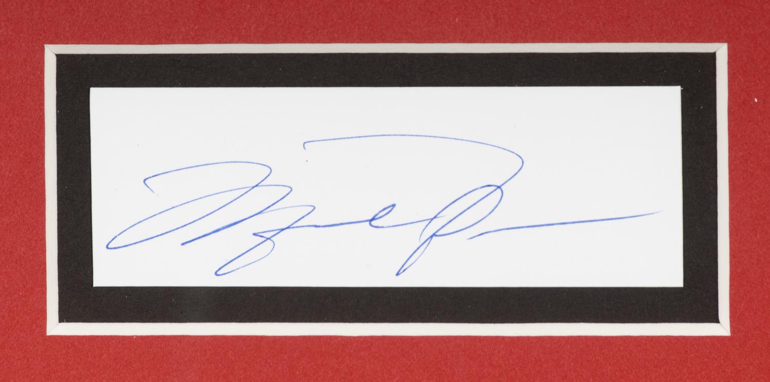 A Michael Jordan Signed Autograph 1998 NBA Finals Last Shot Signed Autograph Display (Beckett Authentication Services Letter),