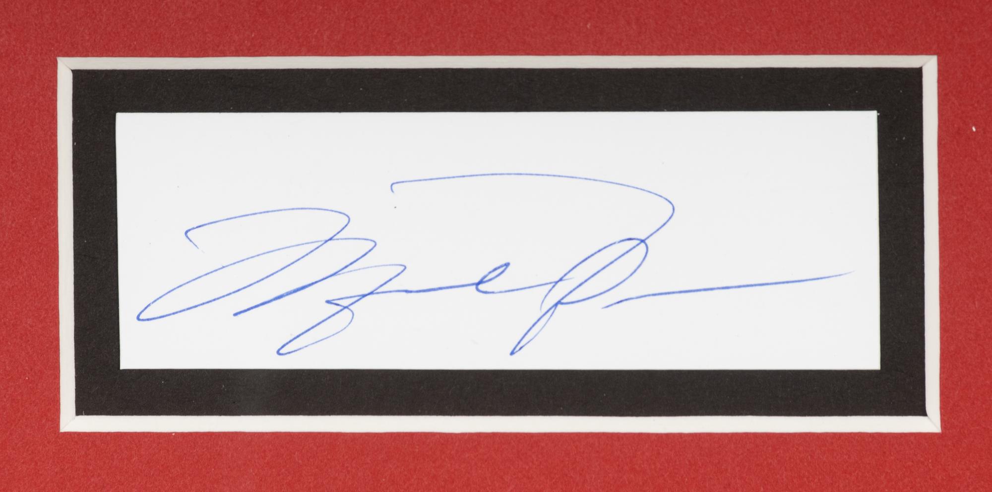 A Michael Jordan Signed Autograph 1998 NBA Finals Last Shot Signed Autograph Display (Beckett Authentication Services Letter),