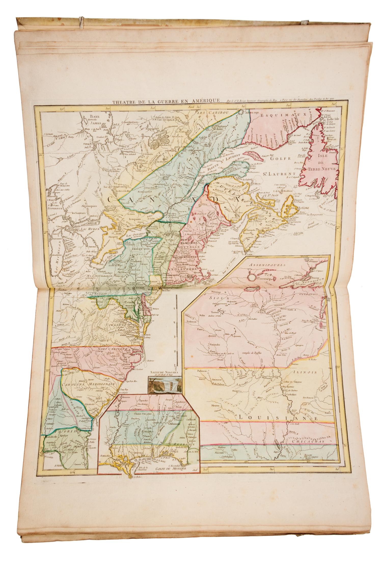 LE ROUGE, George Louis (1712-1790). Atlas Amériquain Septentrional contenant les details des differentes provinces... Paris, 1778
