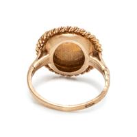YELLOW GOLD AND COIN RING