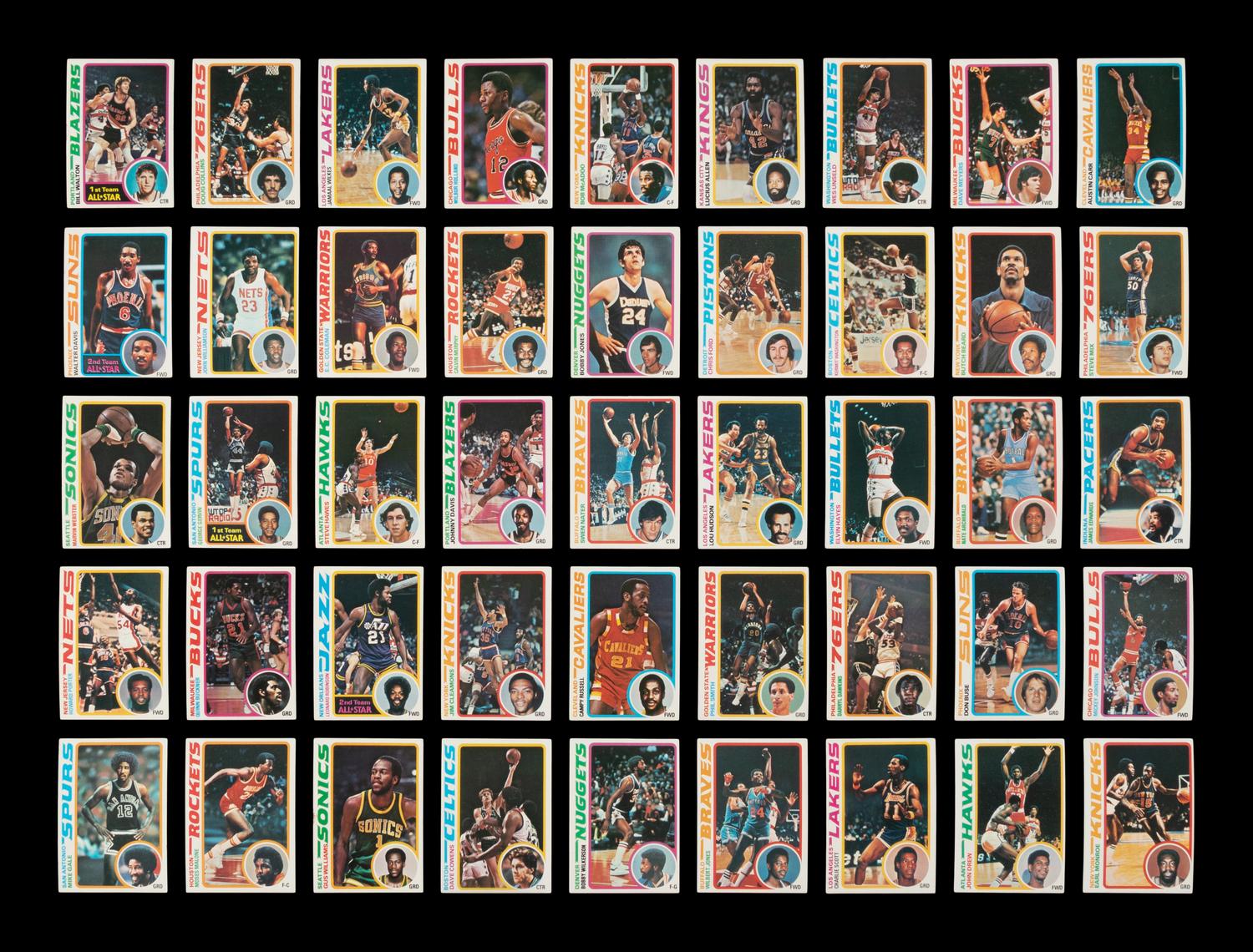 A Complete Set of 1978-79 Topps Basketball Cards (132/132)