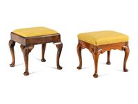 Two George II Walnut Stools