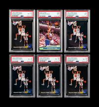 A Group of Six 1992 Upper Deck and Fleer Ultra Shaquille O'Neal PSA Graded Basketball Cards,