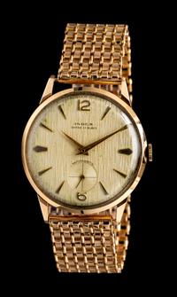 An 18 Karat Rose Gold Antimagnetic Wristwatch, Index,