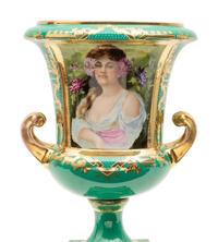 A Vienna Style Porcelain Urn