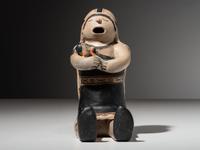Pottery Singer, with Baby