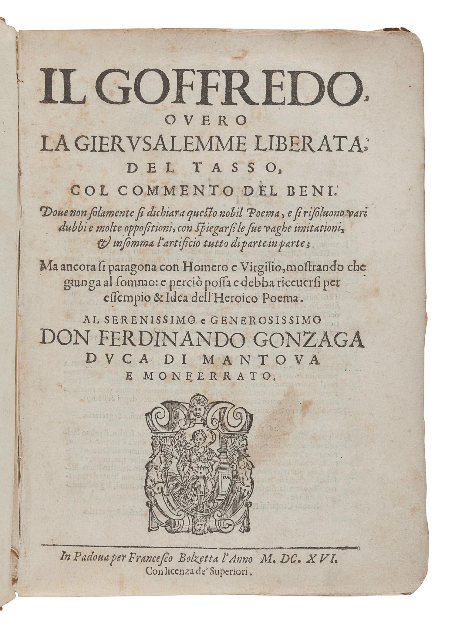 [17th CENTURY PRINTING - ITALY]. A group of 5 works, comprising: