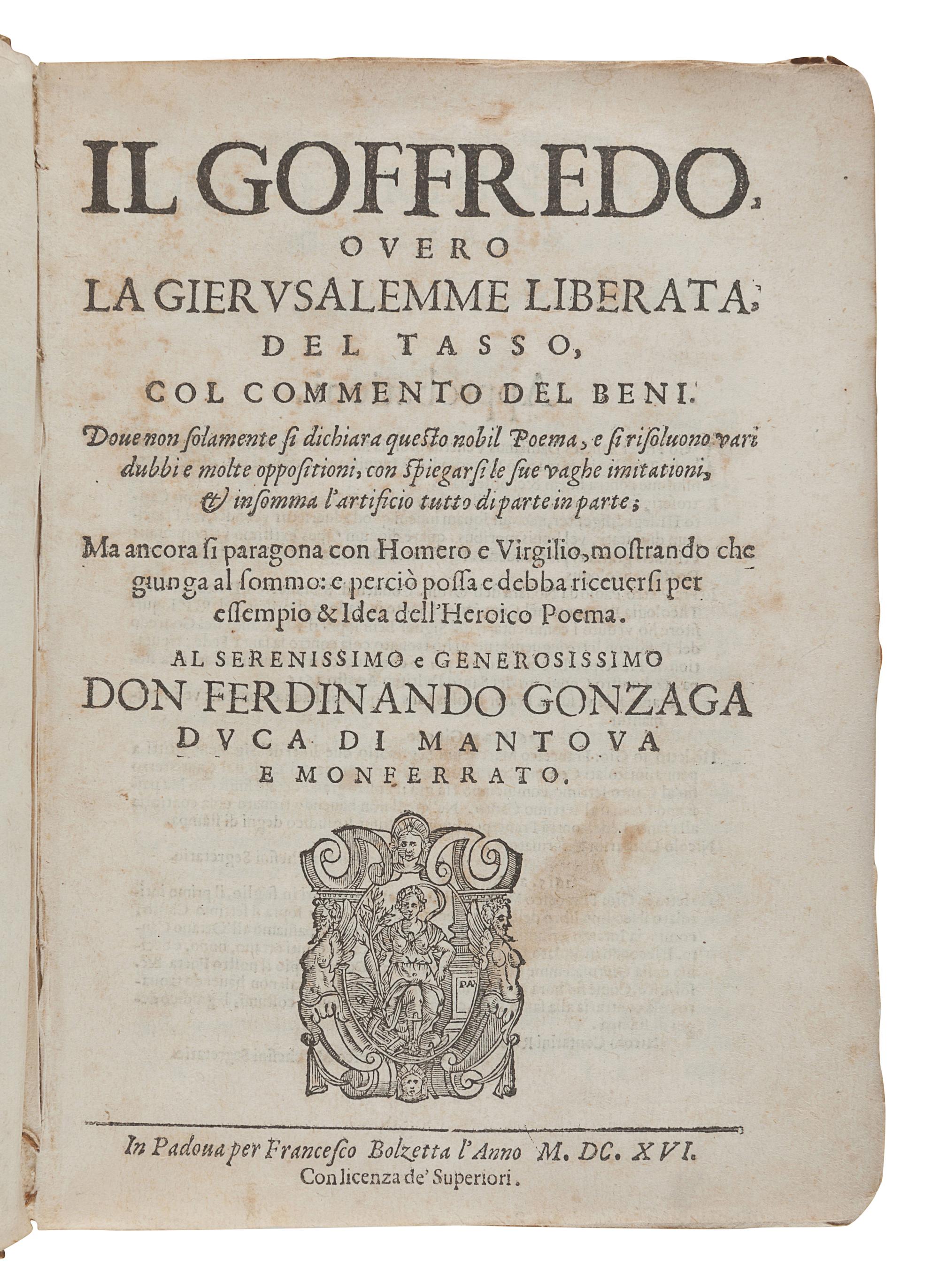 [17th CENTURY PRINTING - ITALY]. A group of 5 works, comprising: