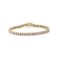 YELLOW GOLD AND DIAMOND LINE BRACELET