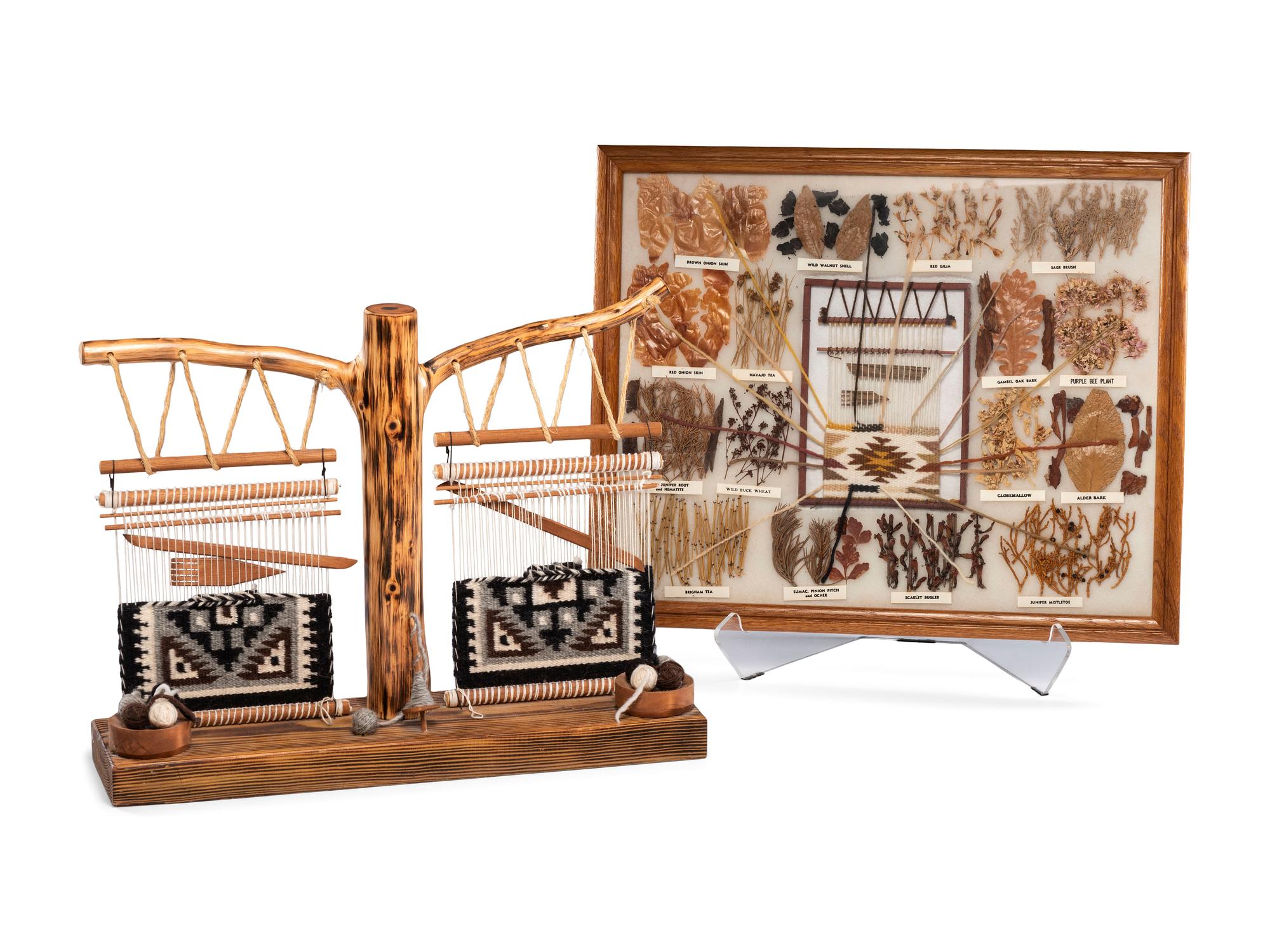 Navajo Model Loom and Dye Chart