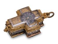 A French Gilt-Bronze Cruciform Pendant Watch