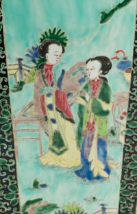 A Chinese Export Famille Verte Porcelain Vase