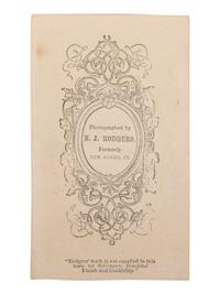 [EARLY PHOTOGRAPHY]. 6 CDVs of cats, including a portrait of a man with a feline perched on his shoulder by H. J. RODGERS, New Haven, CT.