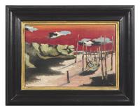 Gondoliers (Surrealist Landscape)