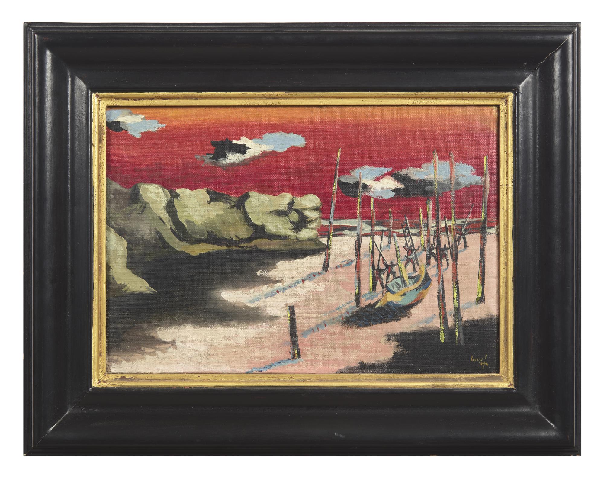 Gondoliers (Surrealist Landscape)
