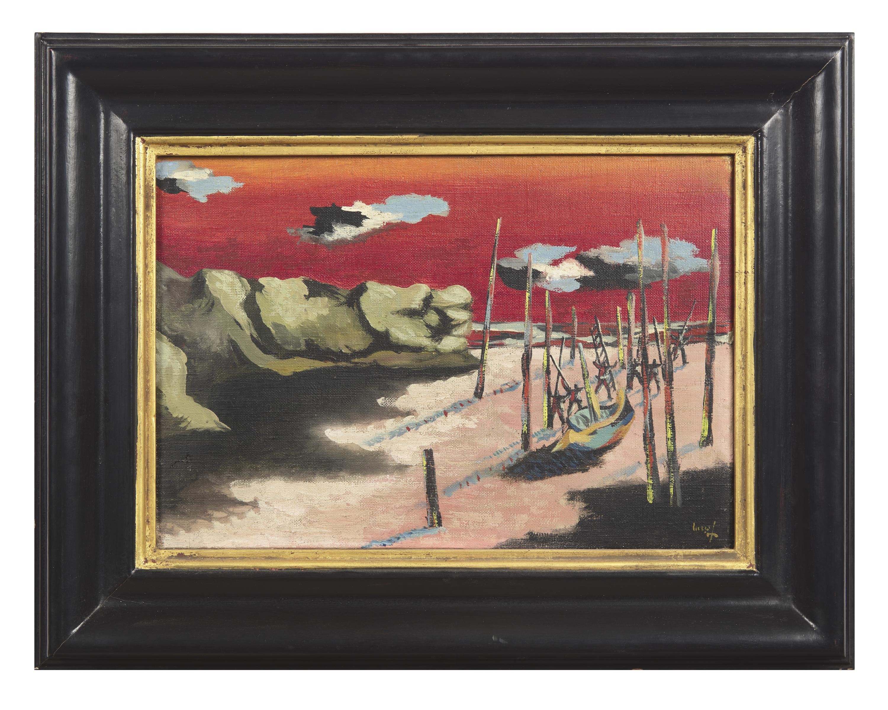 Gondoliers (Surrealist Landscape)