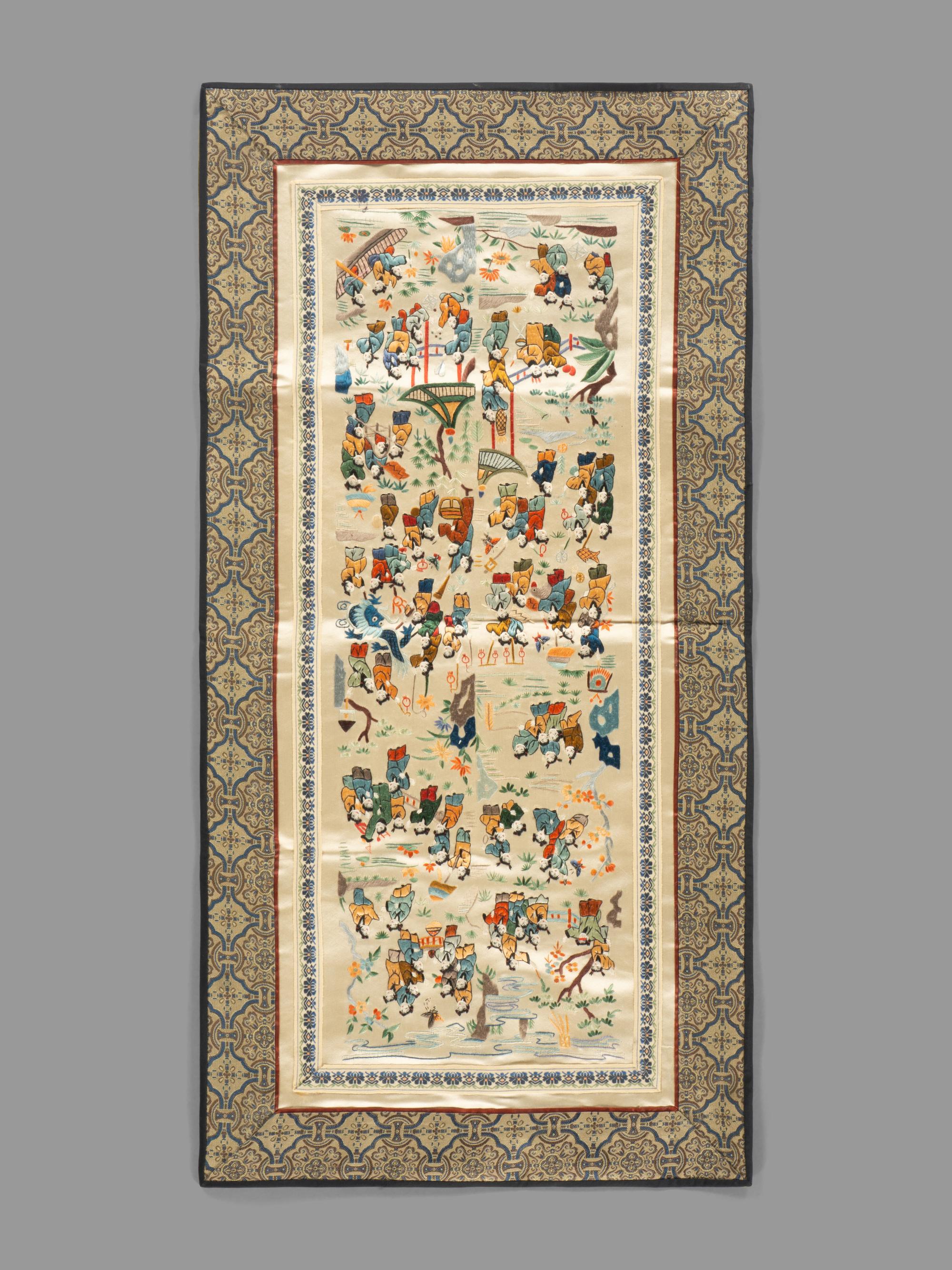 18 Chinese Embroidered Silk Textiles