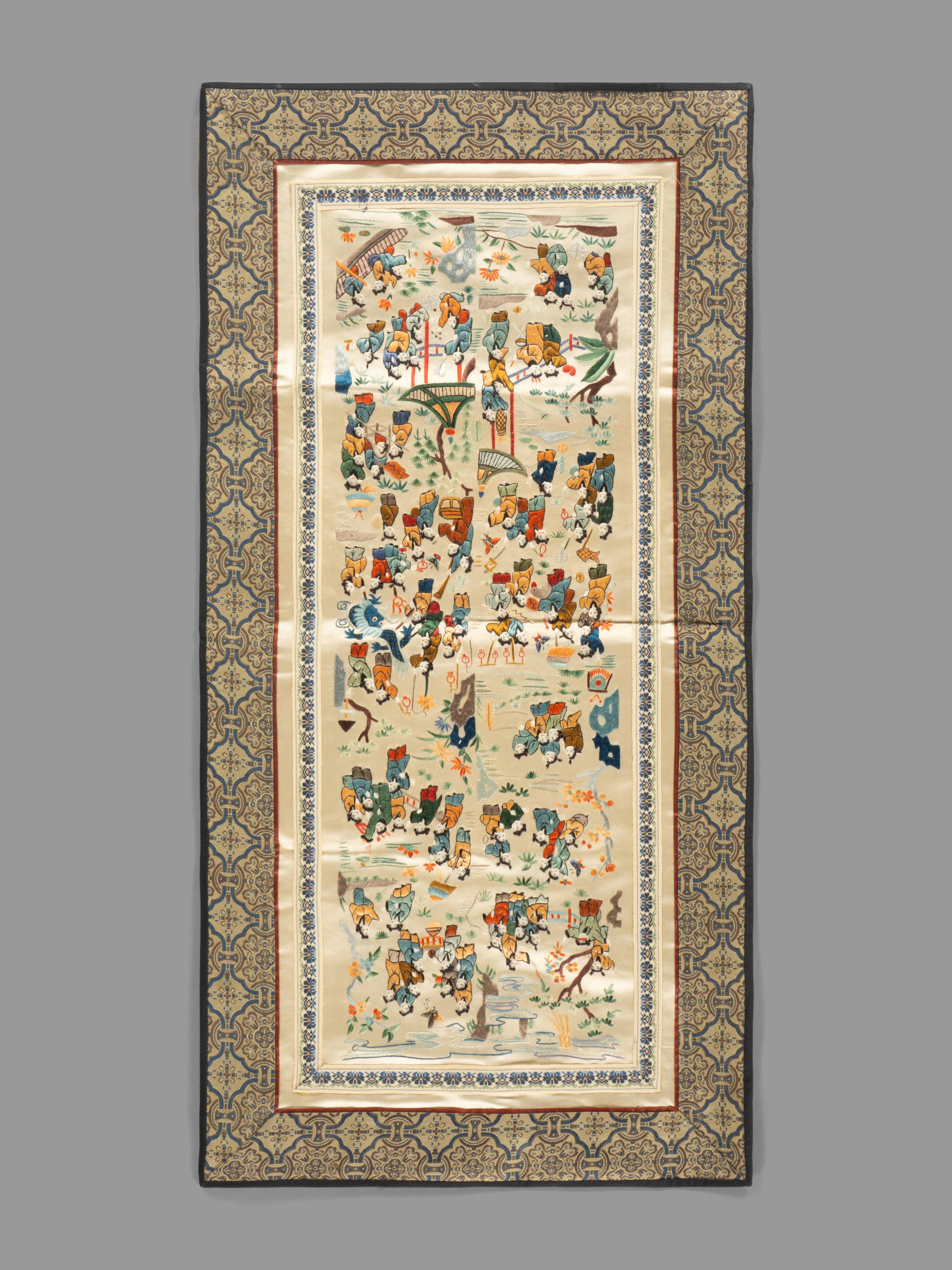 18 Chinese Embroidered Silk Textiles
